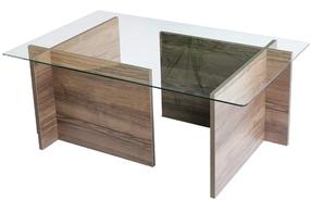 Kavos staliukas Kalune Design Escape, riešuto, 105 cm x 65 cm x 30 cm