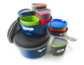 Turistinių indų rinkinys GSI Outdoors Bugaboo, keramika/nailonas/silikonas, 23.11 cm, 5 l, įvairių spalvų