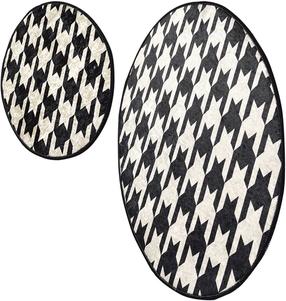 Vonios kilimėlių rinkinys Foutastic Kazayagi 359CHL2393, dramblio kaulo/juoda, 100 cm x 60 cm