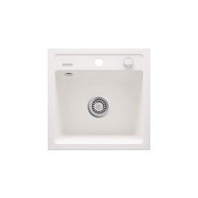 Virtuvinė plautuvė Deante Zorba ZQZ_A103, granitas, 44 cm x 44 cm x 16 cm, alabaster