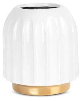 Dekoratyvinė vaza Mona, 22 cm, aukso/balta