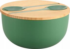 Salotų dubuo su šaukštais Kesper, žalia, 24 cm