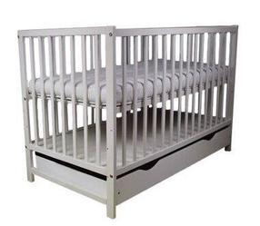 Kūdikio lovytė viengulė BabyOno Magda, pilka, 60 x 120 cm, be patalynės dėžės, be čiužinio