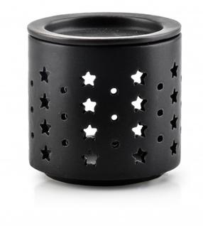 Žvakidė Mondex Fragrance oil Fireplace, keramika, Ø 7.3 cm, 7.5 cm, juoda