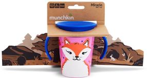 Vaikiškas puodelis Munchkin WildLove Miracle 360 Fox, 177 ml, 6+ mėn., plastikas, įvairių spalvų
