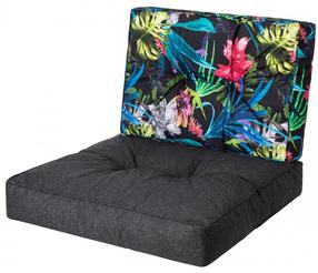 Lauko baldų pagalvių rinkinys Hobbygarden Kaja R1 KAJCKL14, juoda/įvairių spalvų, 39 x 50 cm