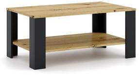 Kavos staliukas Tagus, juodas/rusva, 60 cm x 100 cm x 44 cm