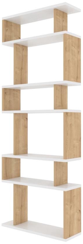 Pastatoma lentyna Kalune Design Bates 935CMN1173, ąžuolo/balta, 19.6 cm x 60 cm x 160 cm