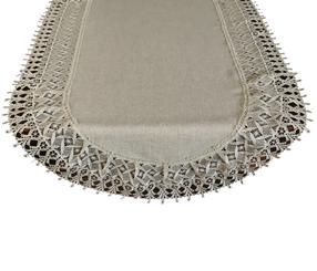 Stalo takelis ovalas G11-02, smėlio, 40 x 85 cm