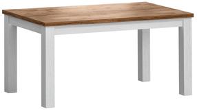 Valgomojo stalas Gala Meble Provence STD, balta/pušies, 160 cm x 90 cm x 81 cm