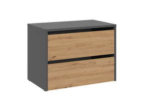 Batų spintelė Modo, antracito/ąžuolo, 60 cm x 36 cm x 44 cm