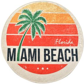 Vonios grindų kilimėlis Foutastic Miami Beach 359CHL4230, įvairių spalvų, 100 cm x 100 cm, Ø 100 cm