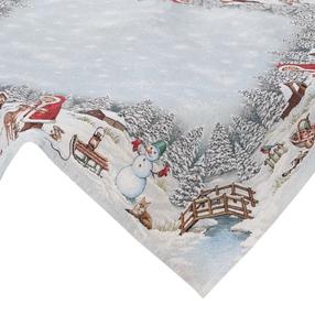 Kalėdinė staltiesė kvadratinė, sidabro, 100 x 100 cm