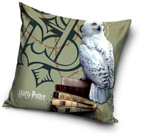 Dekoratyvinės pagalvėlės užvalkalas Harry Potter JDV-10, balta/juoda/žalia, 40 cm x 40 cm