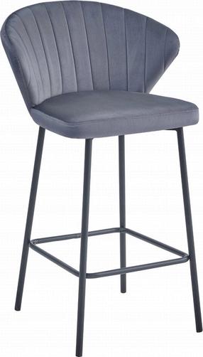 Baro kėdė Leobert Gatta, juoda/tamsiai pilka, 43.5 cm x 36.5 cm x 90.5 cm