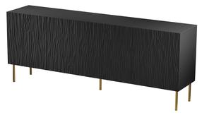 Komoda Cama Meble Jungle, juoda, 190 cm x 40.5 cm x 74.5 cm