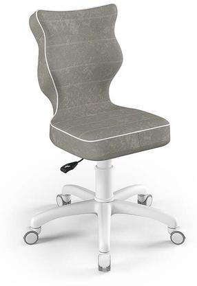 Vaikiška darbo kėdė Petit VS03, 33.5 x 30 x 77.5 cm, balta/pilka