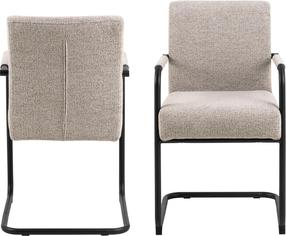 Valgomojo kėdė Adele 98282, matinė, juoda/smėlio, 64.5 cm x 50.5 cm x 84.5 cm