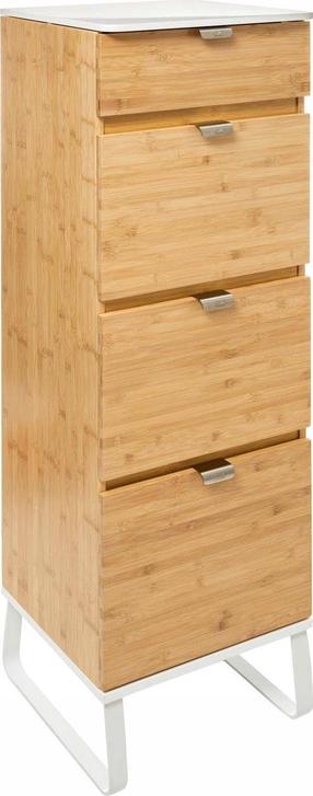 Spintelė 5five Simply Smart Levia, ruda, 33 cm x 33 cm x 130.5 cm, su veidrodžiu