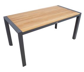 Lauko stalas Home4you Tampere, rudas/juodas, 160 cm x 80 cm x 75 cm