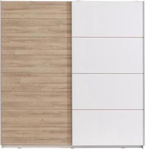 Spinta Forte Java JWS328E3-C517, ąžuolo/balta, 61.2 cm x 200.1 cm x 209.7 cm