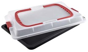 Kepimo forma su dangčiu, juoda/skaidri, 42 cm x 29 cm