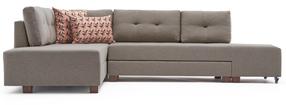 Kampinė sofa - lova Hanah Home Manama, kreminė, kairinė, 206 x 280 cm x 85 cm