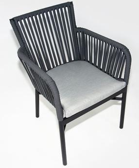 Lauko kėdė DM Grill SD3037, juoda/pilka, 58 cm x 61 cm x 81 cm