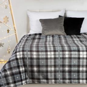 Kalėdinis pledas Santa K158-01, baltas/pilkas, 150 cm x 200 cm