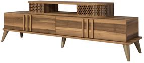 TV staliukas Kalune Design Eylul, riešuto, 168 cm x 51 cm x 39 cm