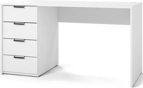 Rašomasis stalas su stalčiais Barold, baltas