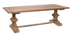 Valgomojo stalas Miloo Bali, rudas, 240 cm x 100 cm x 77 cm