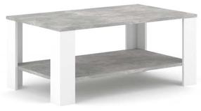 Kavos staliukas Tagus, baltas/pilkas, 100 cm x 60 cm x 44 cm