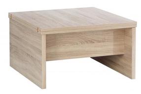 Kavos staliukas Forte Belemir, sonoma ąžuolo, 80 - 160 cm x 80 cm x 47.3 - 74 cm