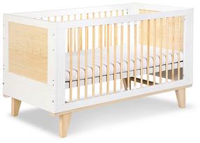 Kūdikio lovytė viengulė LittleSky Lydia, balta/pušies, 70 x 140 cm, be patalynės dėžės, be čiužinio