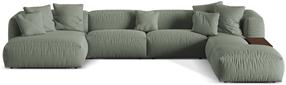 Modulinė sofa Micadoni Martina Boston, šviesiai žalia, dešininė, 406 x 280 cm x 75 cm