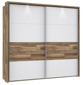 Spinta Forte Ricciano RCQS92413B-C811, ąžuolo/balta, 64 cm x 231 cm x 216 cm