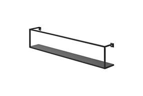 Sieninė lentyna Dolle Aquarium, juoda, 60 cm x 8 cm x 12 cm