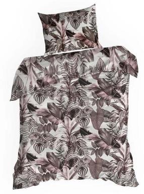 Patalynės užvalkalų komplektas Davos, rudas/baltas/violetinis, 140 x 200 cm