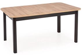 Stalas išskleidžiamas Florian, ąžuolo/juoda, 160 - 228 cm x 90 cm x 78 cm