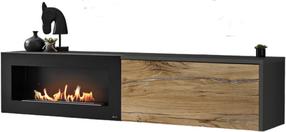 TV staliukas ASM Dallas B, antracito/ąžuolo, 180 cm x 40 cm x 40 cm