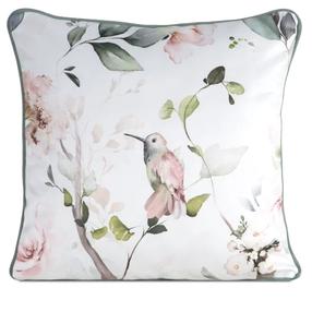 Dekoratyvinės pagalvėlės užvalkalas Inez, balta/žalia/rožinė, 45 cm x 45 cm