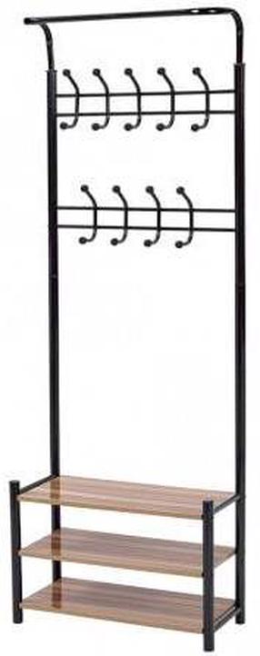 Drabužių kabykla ModernHome Clothes Hanger GH-202, 190 cm, ruda/juoda