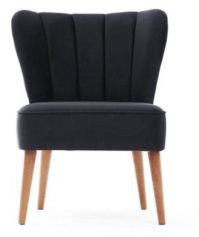 Krėslas Hanah Home Layla 825BLC2353, antracito/medžio, 65 cm x 65 cm x 80 cm