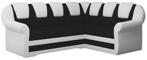 Kampinė sofa Lord II Sawana 14, Soft 17, balta/juoda, dešininė, 190 x 243 cm x 105 cm