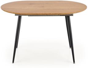 Valgomojo stalas išskleidžiamas Colorado, ąžuolo/juoda/pilka, 120 - 160 cm x 80 cm x 74 cm