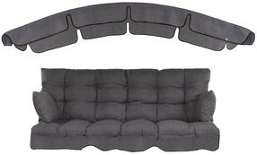 Lauko baldų pagalvė Patio Ravenna H024-07PB, juoda/pilka, 175 x 108 cm