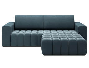 Kampinė sofa - lova Bonett, mėlyna, dešininė, 175 x 250 cm x 92 cm