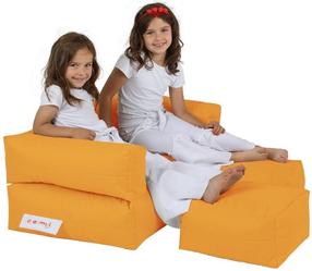 Sėdmaišis Hanah Home Kids Double Seat Pouffe 248FRN1229, oranžinis