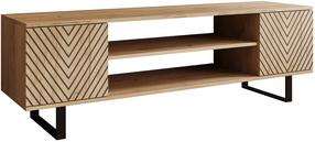 TV staliukas ADRK Lorello Herringbone, ąžuolo, 155 cm x 40 cm x 49 cm